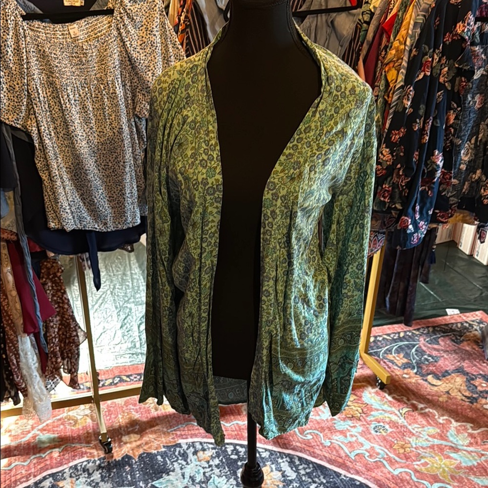 Veronica Beard Green Cardigan Sweater